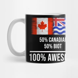 50% Canadian 50% Biot 100% Awesome - Gift for Biot Heritage From British Indian Ocean Territory Mug